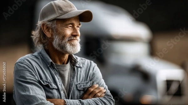 Obraz A portrait of a man track driver