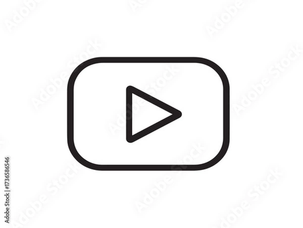 Obraz Dynamic play button icon for media players and video interfaces