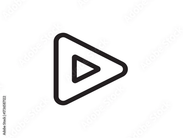 Obraz Elegant play alternate icon for media controls and user interfaces