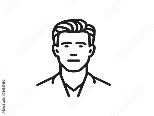 Obraz Elegant portrait icon for photography apps and user profile pictures