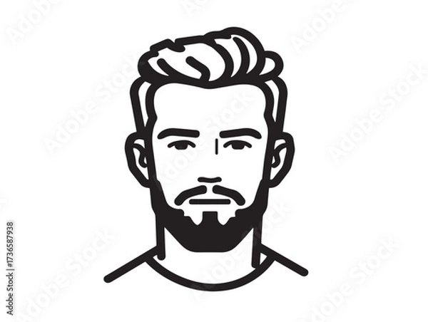 Obraz Stylish person portrait for user accounts and social applications