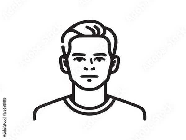 Obraz Clean headshot icon for profile pages and personal website design