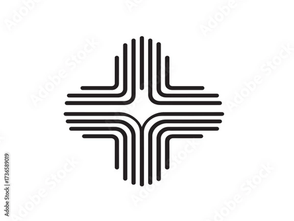 Obraz Modern heartbeat line vector for medical websites and wellness apps