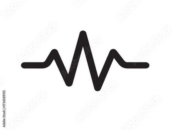 Fototapeta Clean vital signs icon for healthcare and fitness monitoring interfaces