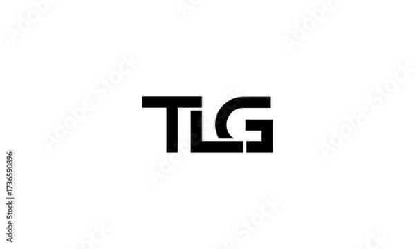 Fototapeta TLG initial letter, monogram logo	