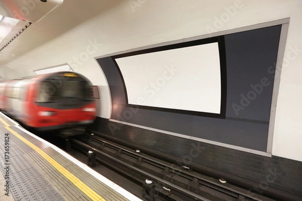 Fototapeta londyńska platforma kolejowa metra