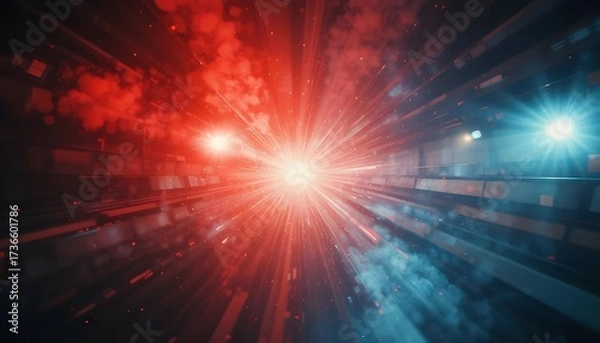 Obraz light leak overlay effect with scratch dust and motion blur red light leaks,retro noisy film texture light leak flare on black background,abstract background with ray,grunge film strip ..