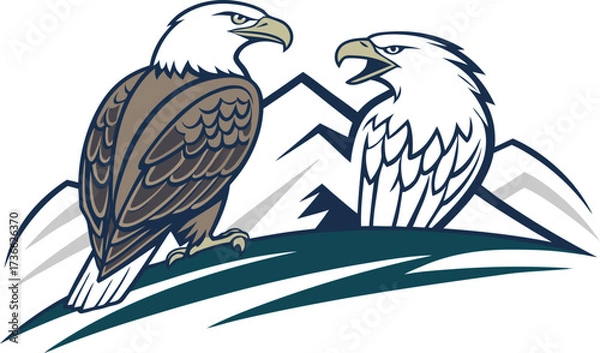 Obraz eagle on the fence