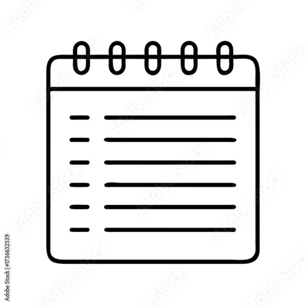 Fototapeta Calendar planner schedule agenda appointment reminder date event organizer icon vector graphic design element