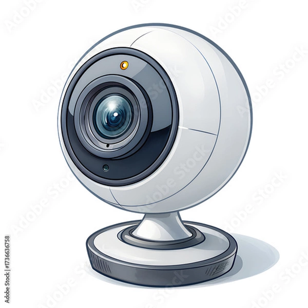 Fototapeta webcam on white background
