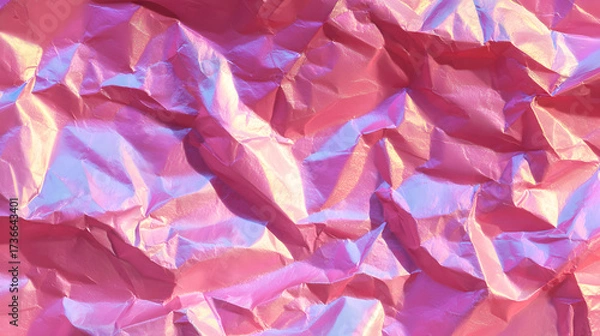 Obraz Pink crumpled paper texture with an abstract pattern on a blank sheet
