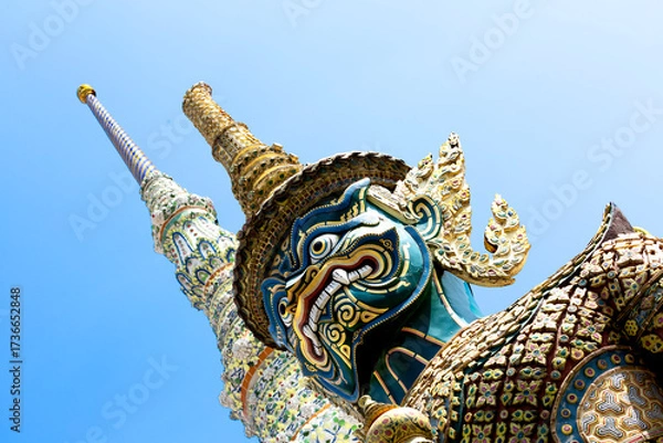 Obraz demonio protector del templo sagrado