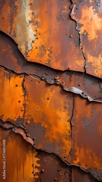 Obraz Rusty metal panels