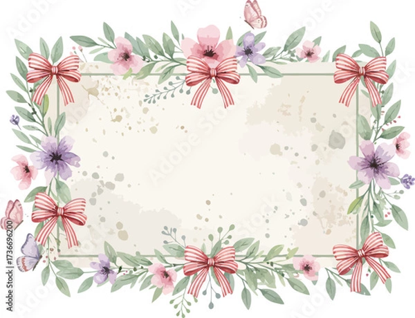 Obraz Beautiful Watercolor Frame Illustration