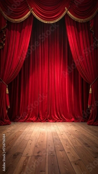 Obraz Red stage curtains