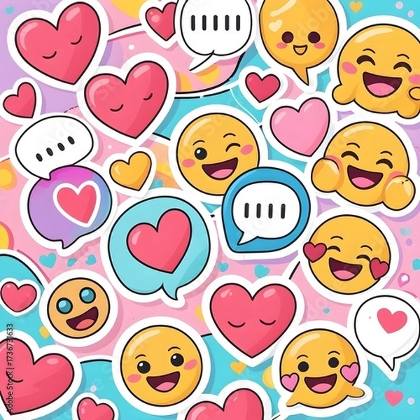 Obraz seamless pattern with hearts