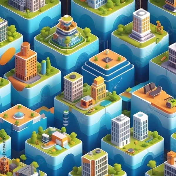 Obraz vector isometric city