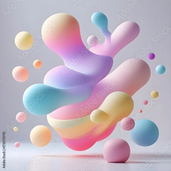 Obraz abstract background with bubbles