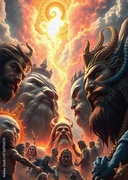 Obraz fire in the city