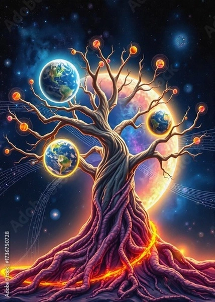 Fototapeta the moon and the sun