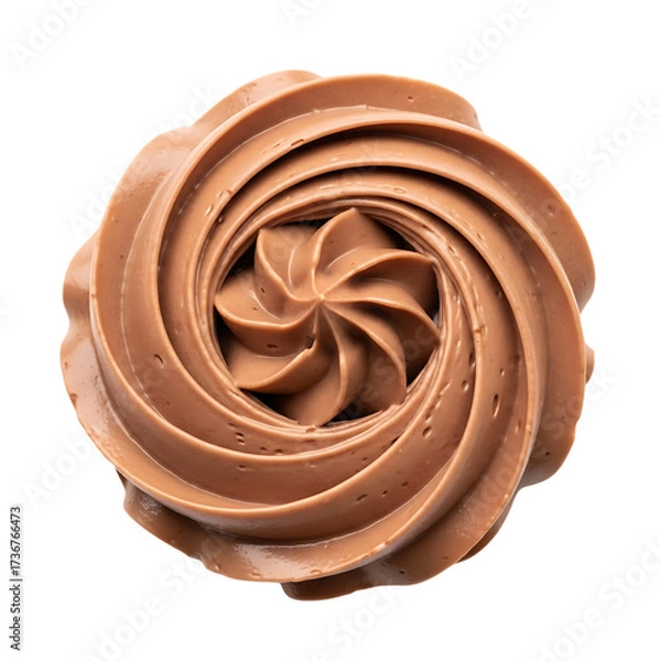 Obraz Decadent chocolate frosting swirl, perfect for cakes, desserts, and sweet creations