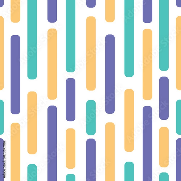 Obraz Stripes seamless pattern with yellow, blue and green stripes and white background.