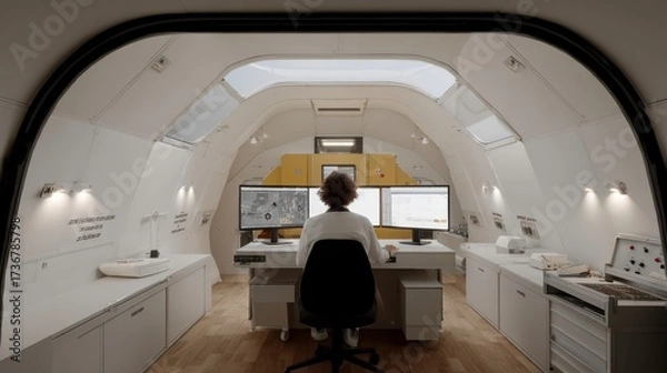Fototapeta Lab Technician Workspace: Research, Science, Data Analysis