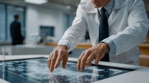 Fototapeta Scientist Analyzing Data | Tech Research & Development