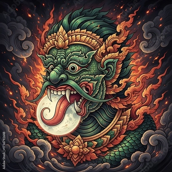 Obraz Rahu Devouring the Moon