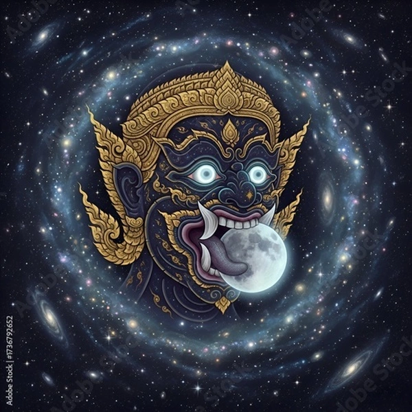 Fototapeta Rahu Devouring the Moon