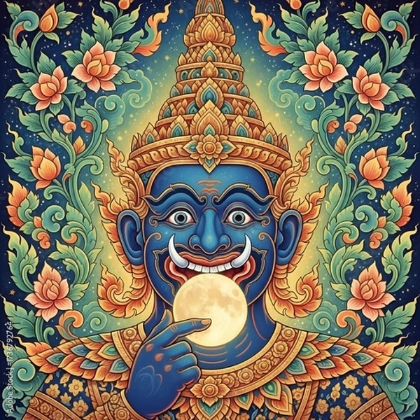 Fototapeta Rahu Devouring the Moon