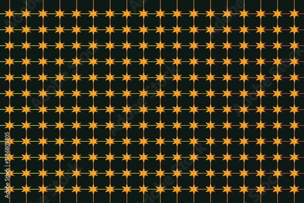 Obraz Black and gold star pattern design background, modern background design pattern