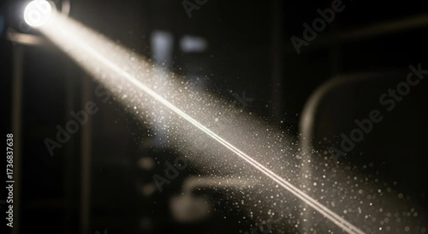 Fototapeta Illuminating space a stark contrast of light and shadow defines a mystical atmosphere