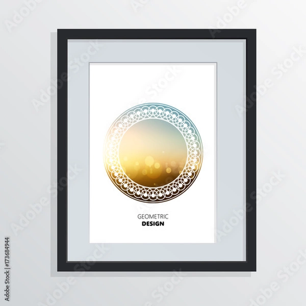 Fototapeta Template Design Layout , Brochure , Flyer. Geometric Vector Abstract Modern Background
