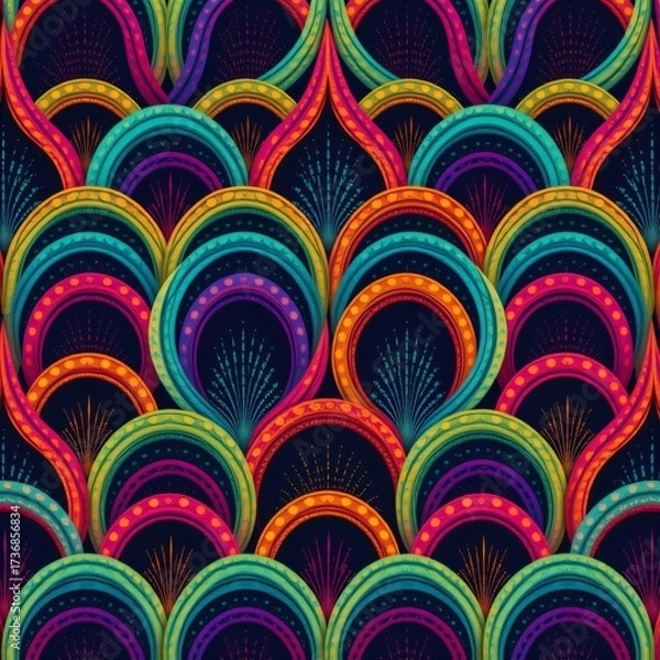 Obraz Playful Retro Arc Dot Repeat