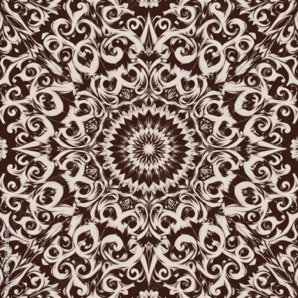 Obraz Enchanted Arc Spiral Mandala Seamless Repeat