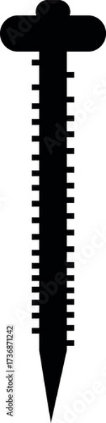 Fototapeta Silhouette Self-tapping Screw Vector Design