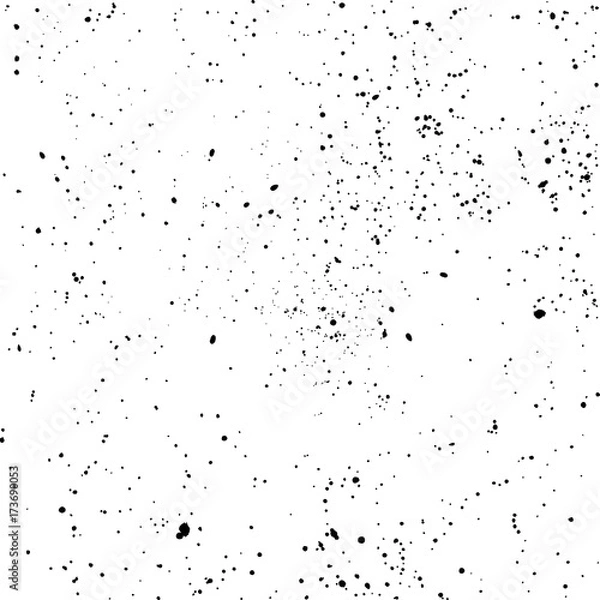 Fototapeta Hand drawn black ink abstract spray grunge background, seamless pattern. Vector texture