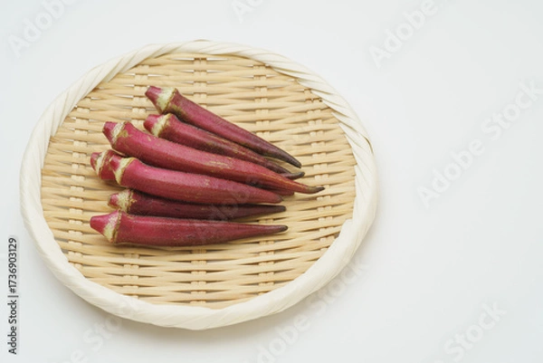 Fototapeta 紅オクラ(赤オクラ)