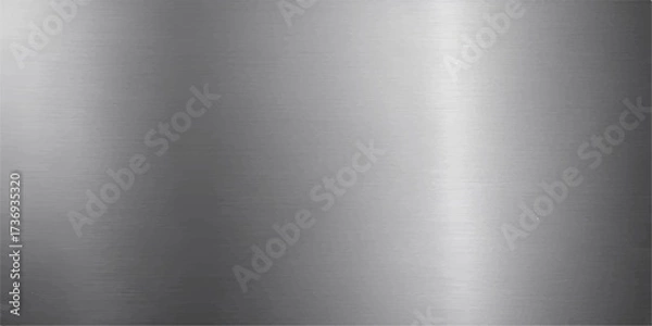 Obraz Shiny grey brushed steel metallic texture with a light reflection on the aluminium plate surface