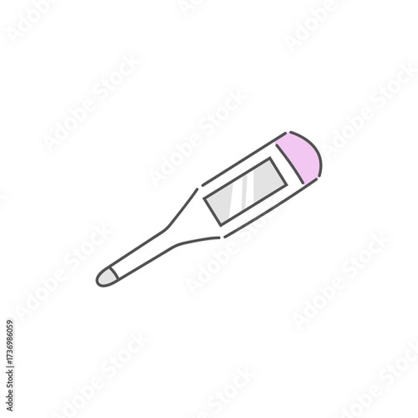 Fototapeta シンプルでかわいい体温計のイラスト