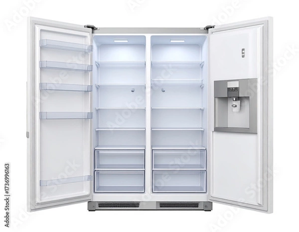 Obraz Empty double door refrigerator
