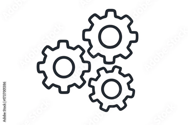 Fototapeta Presentation icon hand gesture symbol, linear style vector cartoon illustration, simple outline design, transparent background, set of office and business icons, modern communication concept