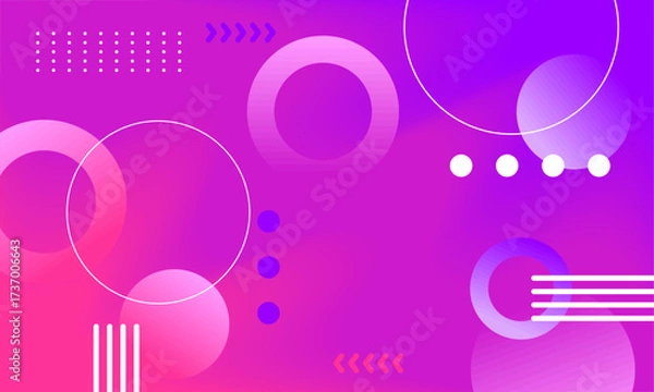 Obraz Neon Bubble Style Abstract Gradient Background
