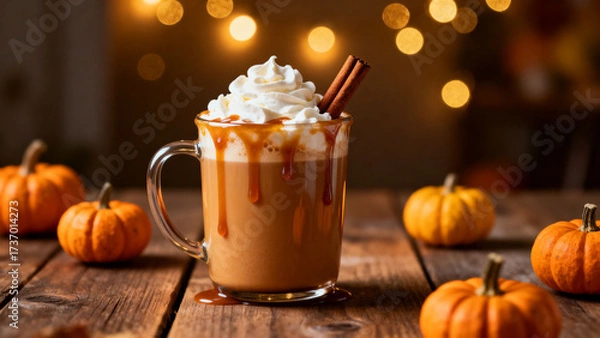 Fototapeta hot chocolate with marshmallows