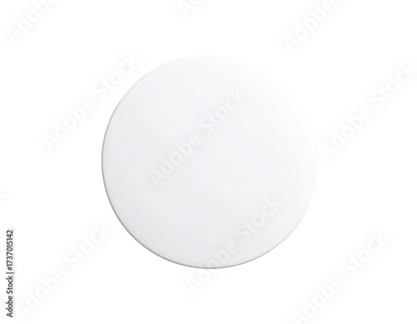 Fototapeta Blank, white, circular object