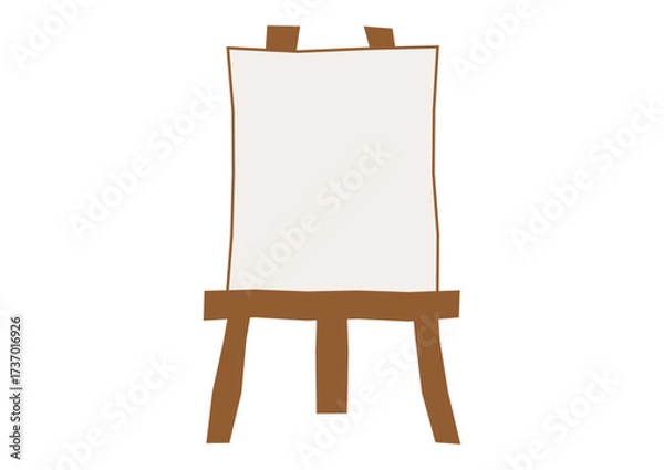 Fototapeta イーゼルとキャンバスのイラスト素材