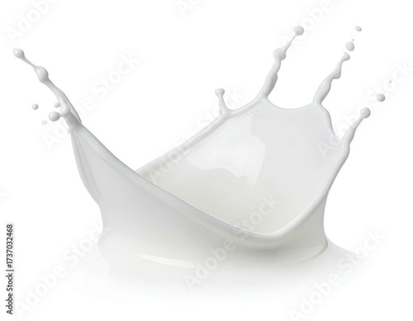 Obraz Milk splash isolated on black