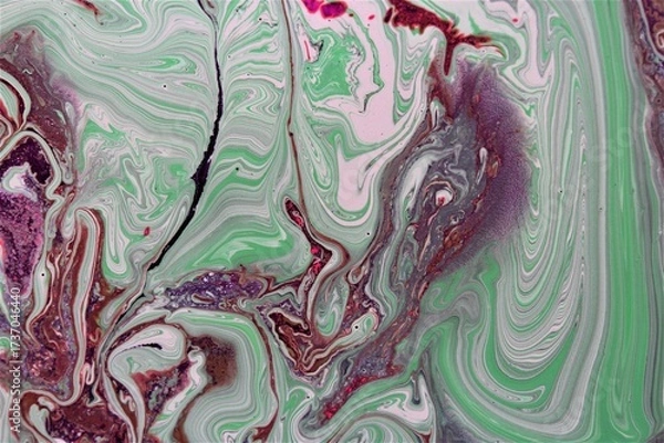 Fototapeta Marble abstract acrylic background. Marbling artwork texture. Agate ripple pattern. Gold powder.