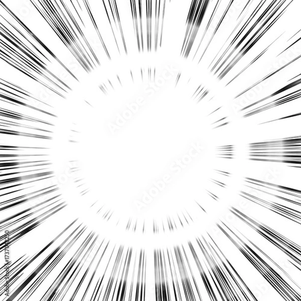 Fototapeta スピード感ある漫画効果線イメージ